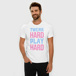 Футболка slim-fit Twerk Hard, цвет: белый — фото 2