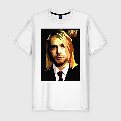 Мужская slim-футболка Cobain Art / Белый – фото 1