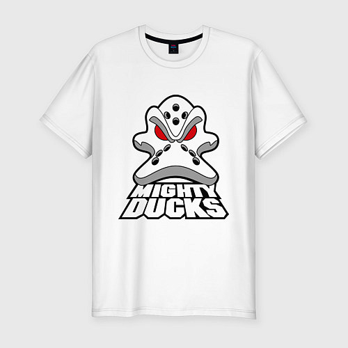 Мужская slim-футболка HC Anaheim Ducks / Белый – фото 1