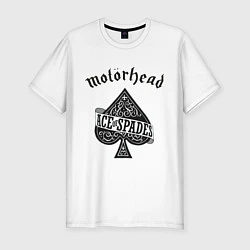 Футболка slim-fit Motorhead: Ace of spades, цвет: белый