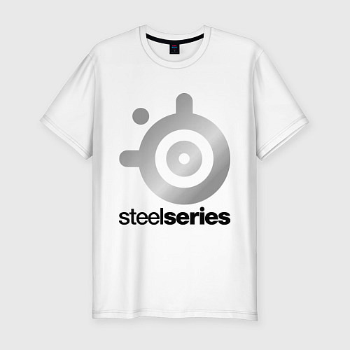 Мужская slim-футболка SteelSeries / Белый – фото 1