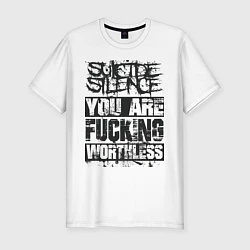 Футболка slim-fit Suicide Silence: You are Fucking, цвет: белый