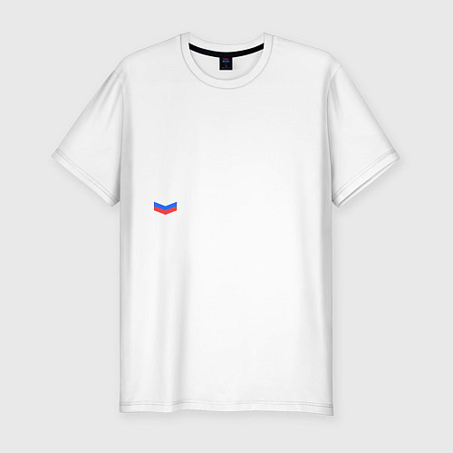 Мужская slim-футболка Полиция / Белый – фото 1