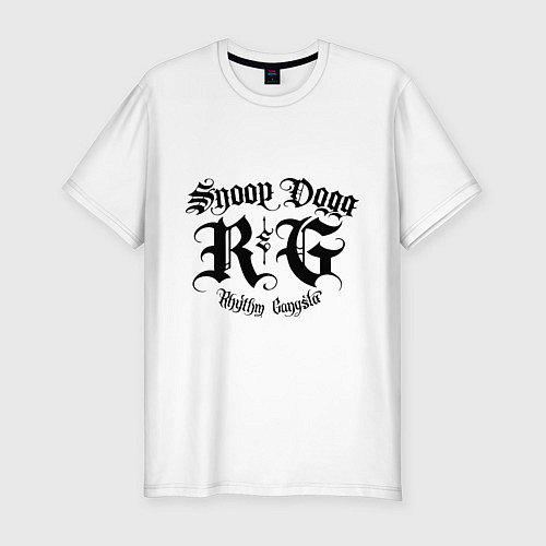 Мужская slim-футболка Snoop Dogg: Gangsta / Белый – фото 1