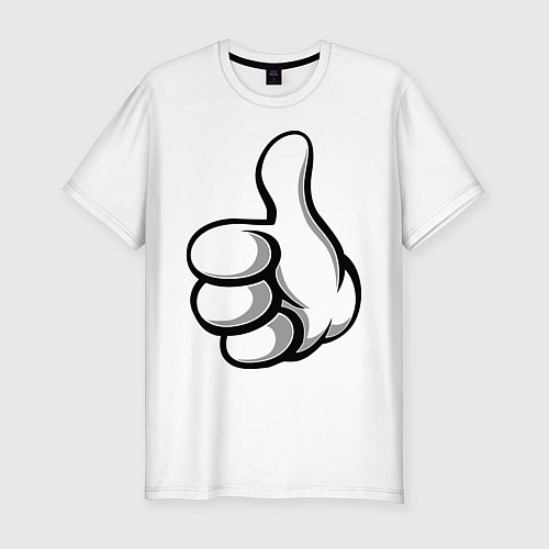 Мужская slim-футболка Класс / Белый – фото 1