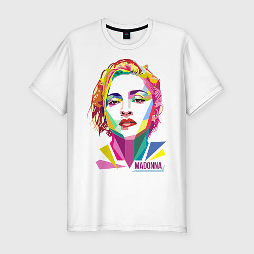 Мужская slim-футболка Мадонна / Белый – фото 1