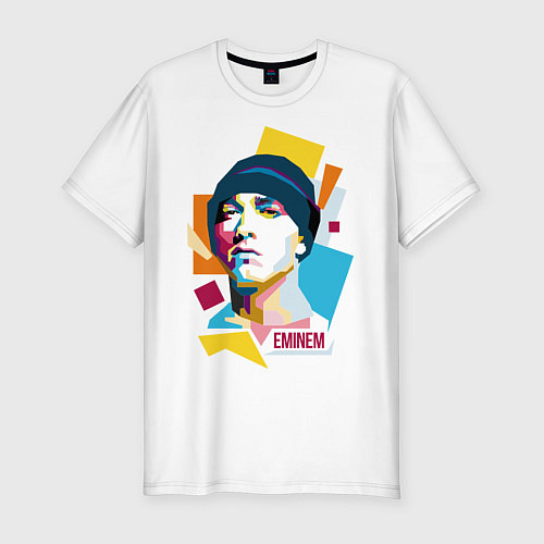Мужская slim-футболка Eminem / Белый – фото 1