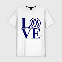 Футболка slim-fit Volkswagen love, цвет: белый