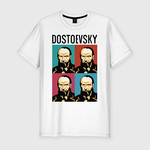 Мужская slim-футболка Dostoevsky / Белый – фото 1