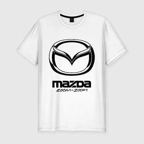 Мужская slim-футболка Mazda Zoom-Zoom / Белый – фото 1