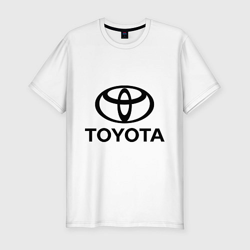 Мужская slim-футболка Toyota Logo / Белый – фото 1