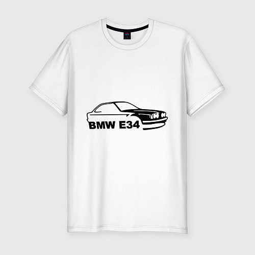 Мужская slim-футболка E34 / Белый – фото 1
