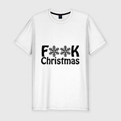 Мужская slim-футболка F@ck christmas