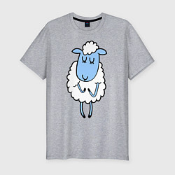 Мужская slim-футболка Милая овечка