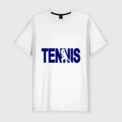 Мужская slim-футболка Tennis / Белый – фото 1