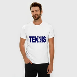 Футболка slim-fit Tennis, цвет: белый — фото 2