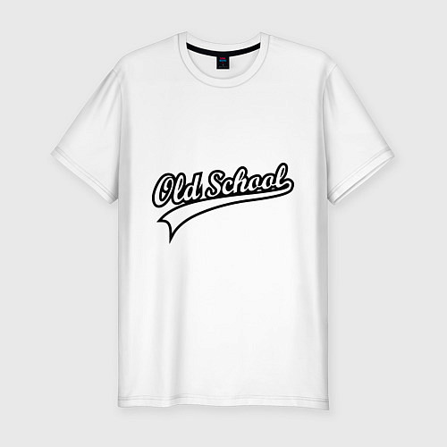 Мужская slim-футболка Oldschool / Белый – фото 1