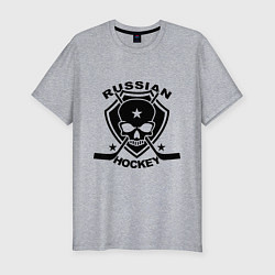 Мужская slim-футболка Russian hockey
