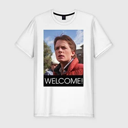 Мужская slim-футболка Welcome to the future
