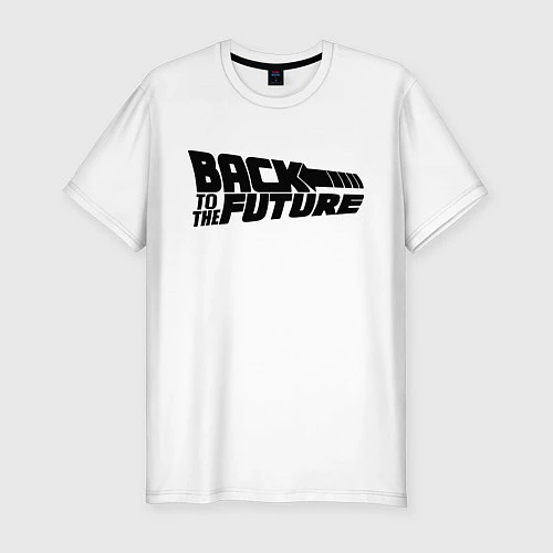 Мужская slim-футболка Back to the future / Белый – фото 1