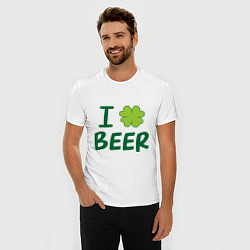 Футболка slim-fit Love beer, цвет: белый — фото 2