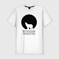 Мужская slim-футболка Russian winter