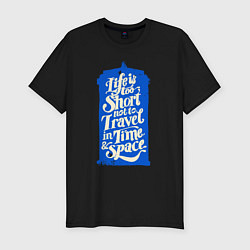 Мужская slim-футболка Travel in time