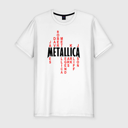 Мужская slim-футболка Metallica History / Белый – фото 1