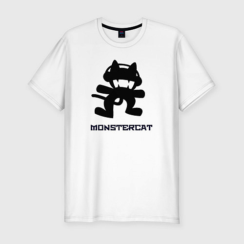Мужская slim-футболка Monstercat / Белый – фото 1