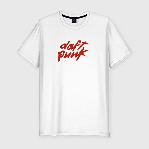 Мужская slim-футболка Daft punk / Белый – фото 1
