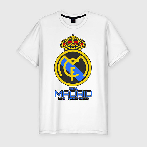 Мужская slim-футболка Real Madrid / Белый – фото 1