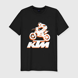 Футболка slim-fit KTM белый, цвет: черный