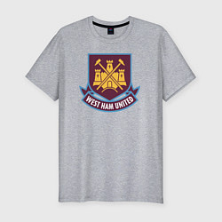 Футболка slim-fit West Ham United FC, цвет: меланж