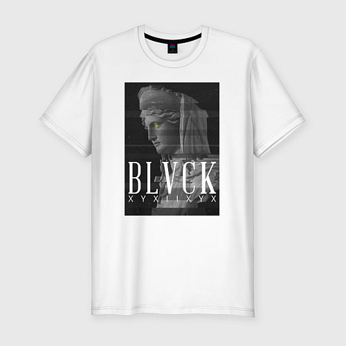 Мужская slim-футболка BLACK / Белый – фото 1