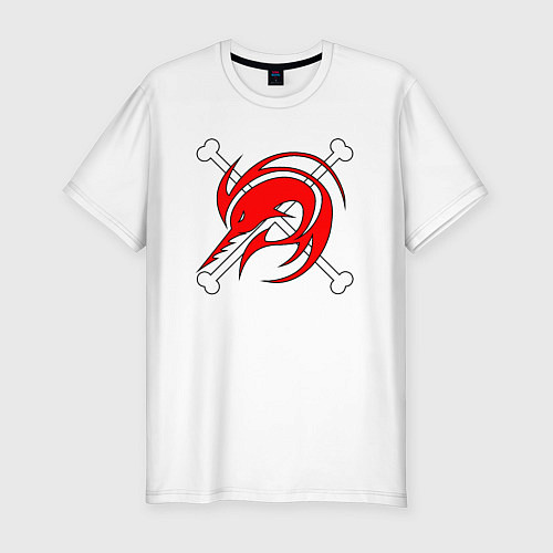 Мужская slim-футболка Арлонг Знак / Белый – фото 1