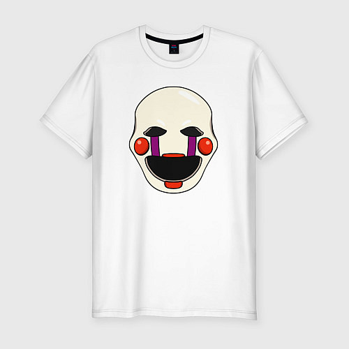 Мужская slim-футболка Puppet FNAF Марионетка / Белый – фото 1