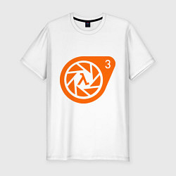 Футболка slim-fit Half-Life 3: Logo, цвет: белый