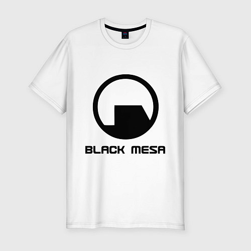 Мужская slim-футболка Black Mesa: Logo / Белый – фото 1