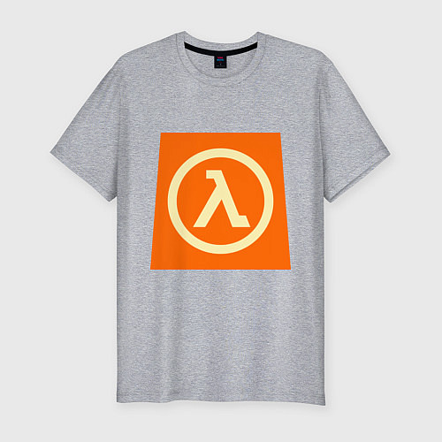Мужская slim-футболка Half-Life / Меланж – фото 1