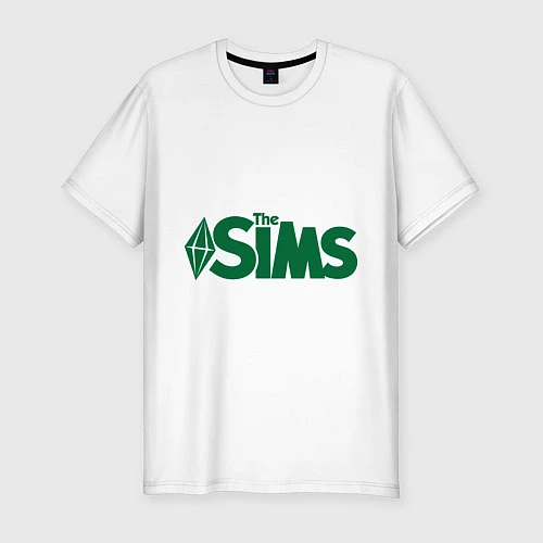 Мужская slim-футболка Sims / Белый – фото 1