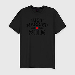 Мужская slim-футболка Молодожены 2015