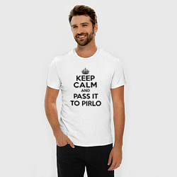 Футболка slim-fit Keep Calm & Pass It To Pirlo, цвет: белый — фото 2