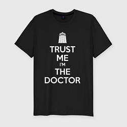 Футболка slim-fit Trust me Im the doctor, цвет: черный