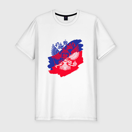 Мужская slim-футболка Россия / Белый – фото 1