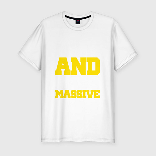 Мужская slim-футболка DRUM AND BASS MASSIVE / Белый – фото 1
