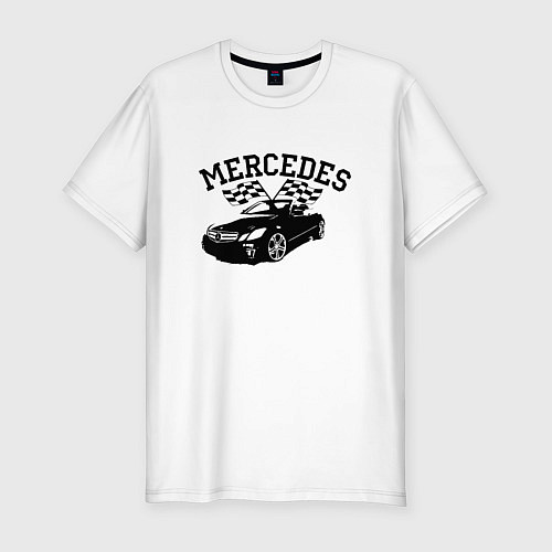 Мужская slim-футболка Mersedes / Белый – фото 1