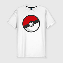 Футболка slim-fit Pokeball, цвет: белый