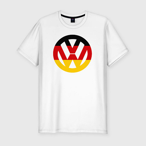 Мужская slim-футболка Wolksvagen / Белый – фото 1