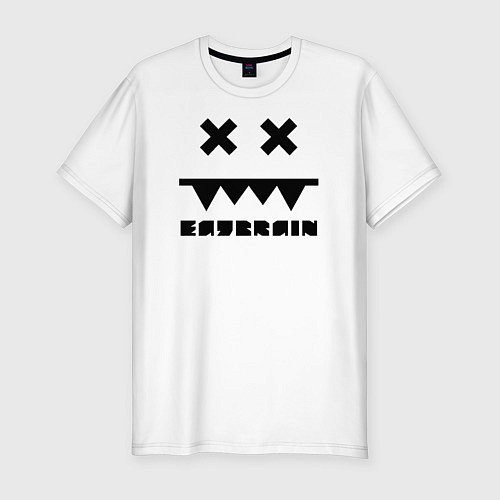 Мужская slim-футболка Eatbrain Logo / Белый – фото 1