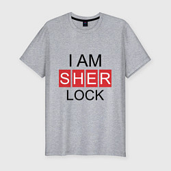 Футболка slim-fit I am Sherlock, цвет: меланж